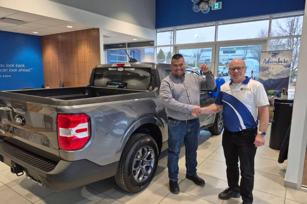 Vernon charity draw winner receiving new truck