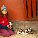 Beacon Hill Children&rsquo;s Farm manager Claudia Laube spends some time with the seven baby goats born this month. Laube said the farm&rsquo;s newest additions will be ready to greet visitors when it opens for the season March 12. (Nishadini Fonseka/Victoria News)